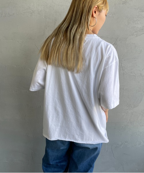 FUNG（ファング）の「[FUNG/ファング] LA.DONUT FRONT カットオフプリントTシャツ（Tシャツ/カットソー・レディース・ベージュ/ホワイト・M）」の12枚目の写真