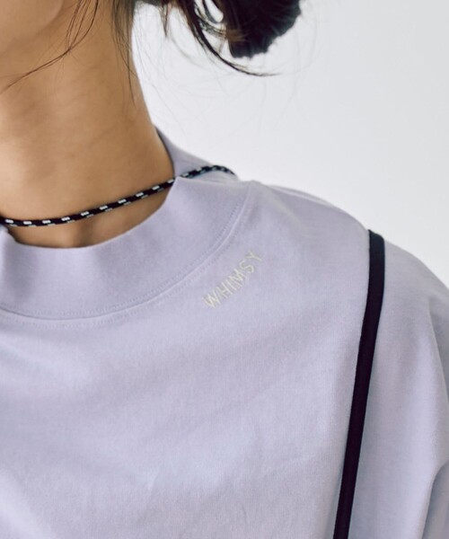 coen(コーエン)の「USAコットンチビ刺繍リピTフレンチスリーブ(Tシャツ/カットソー・レディース・ライラック/ダークグレー/オフホワイト/ライム・L/M)」の17枚目の写真