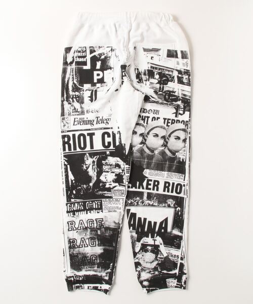 WANNA（ワナ）の「ワナ [WANNA] - "PERIOD/RIOT" Sweat Pants SNOW（スウェットパンツ・メンズ・ホワイト・M）」の2枚目の写真