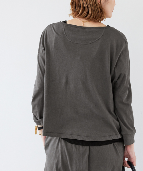 THE GREAT（ザグレイト）の「【THE GREAT/ザ グレート】 THE CROP SLEEP HENLEY（Tシャツ/カットソー・レディース・ブラック系その他・FREE）」の8枚目の写真