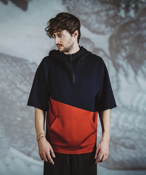 NO ID.(ノーアイディ)の「【NO ID.】Changing Half Zip Parka / チェンジング ハーフ ジップ パーカ(パーカー・メンズ・ネイビー/グレー/カーキ・ONE SIZE)」の5枚目の写真