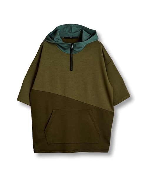 NO ID.(ノーアイディ)の「【NO ID.】Changing Half Zip Parka / チェンジング ハーフ ジップ パーカ(パーカー・メンズ・ネイビー/グレー/カーキ・ONE SIZE)」の9枚目の写真