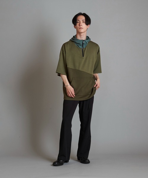 NO ID.(ノーアイディ)の「【NO ID.】Changing Half Zip Parka / チェンジング ハーフ ジップ パーカ(パーカー・メンズ・ネイビー/グレー/カーキ・ONE SIZE)」の21枚目の写真