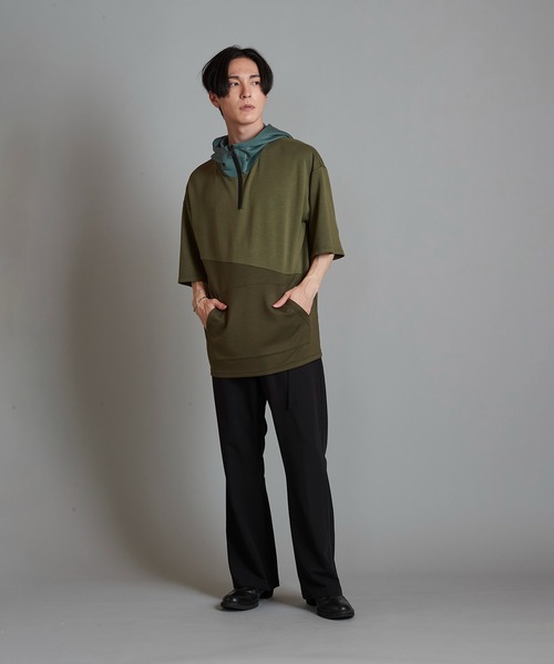 NO ID.(ノーアイディ)の「【NO ID.】Changing Half Zip Parka / チェンジング ハーフ ジップ パーカ(パーカー・メンズ・ネイビー/グレー/カーキ・ONE SIZE)」の22枚目の写真