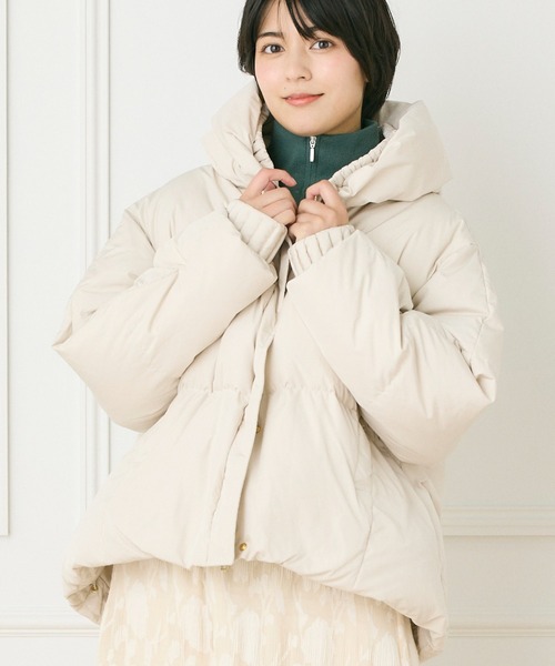 INED CLARO（イネドクラロ）の「ピュアダウンブルゾン（ダウンジャケット/コート・レディース・アイボリー/ブラック・フリー）」の2枚目の写真