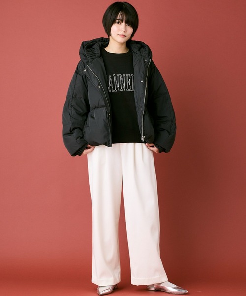 INED CLARO（イネドクラロ）の「ピュアダウンブルゾン（ダウンジャケット/コート・レディース・アイボリー/ブラック・フリー）」の8枚目の写真