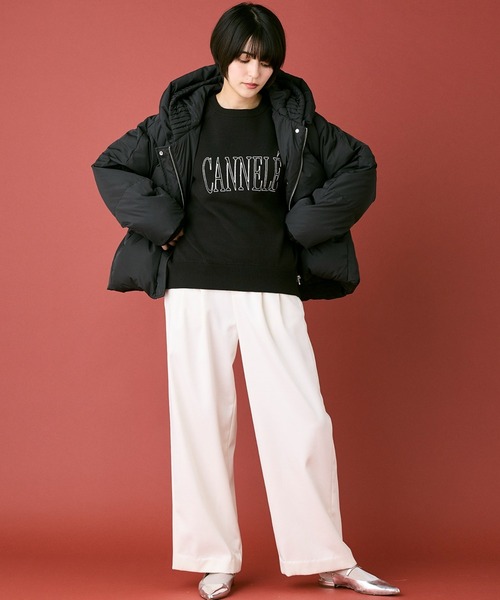 INED CLARO（イネドクラロ）の「ピュアダウンブルゾン（ダウンジャケット/コート・レディース・アイボリー/ブラック・フリー）」の10枚目の写真