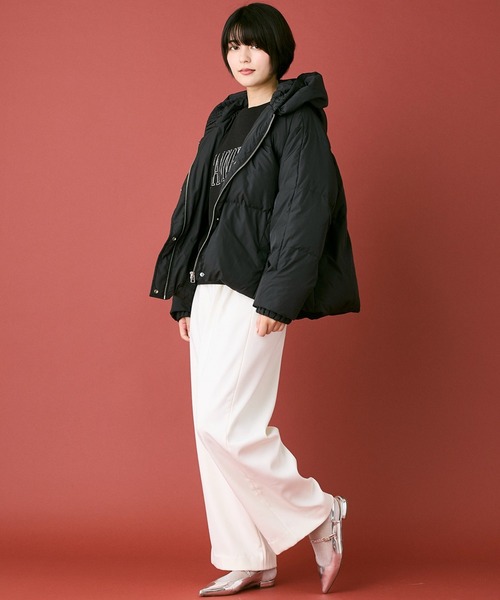 INED CLARO（イネドクラロ）の「ピュアダウンブルゾン（ダウンジャケット/コート・レディース・アイボリー/ブラック・フリー）」の11枚目の写真