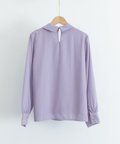 Miniministore(ミニミニストア)の「リボンタイブラウス レディース長袖シャツ(シャツ/ブラウス・レディース・ラベンダー/ホワイト・M/XL/L)」の17枚目の写真
