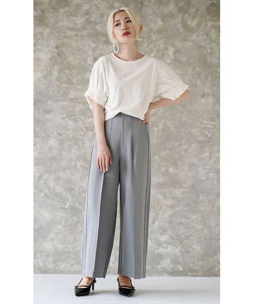 パンツ rara セール】セミワイド センタータックパンツ（その他パンツ）｜zootie