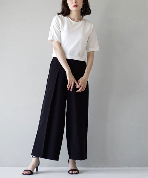 zootie(ズーティー)の「セミワイド センタータックパンツ(その他パンツ・レディース・グレイッシュブルー/ライトベージュ/ブラック/ライトグリーン/モカ・LL/L/M)」の21枚目の写真