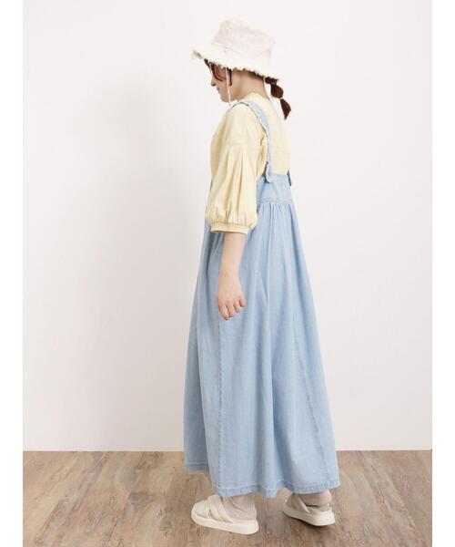 Samansa Mos2（サマンサ モスモス）の「ステッチボリュームTシャツ（Tシャツ/カットソー・レディース・オフホワイト/イエロー/ブルー/ブラック・F）」の13枚目の写真