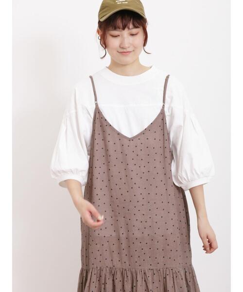 Samansa Mos2（サマンサ モスモス）の「ステッチボリュームTシャツ（Tシャツ/カットソー・レディース・オフホワイト/イエロー/ブルー/ブラック・F）」の17枚目の写真