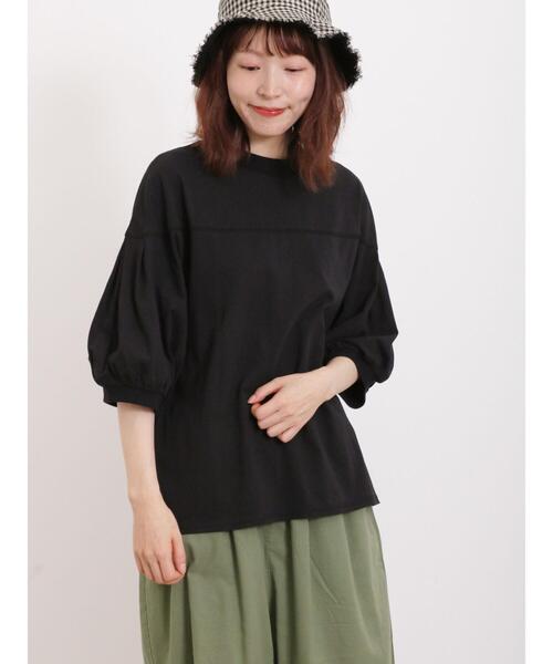 Samansa Mos2（サマンサ モスモス）の「ステッチボリュームTシャツ（Tシャツ/カットソー・レディース・オフホワイト/イエロー/ブルー/ブラック・F）」の21枚目の写真