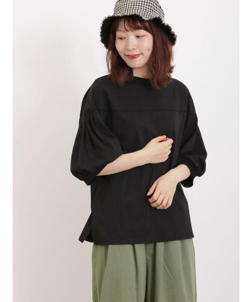 Samansa Mos2（サマンサ モスモス）の「ステッチボリュームTシャツ（Tシャツ/カットソー・レディース・オフホワイト/イエロー/ブルー/ブラック・F）」の22枚目の写真