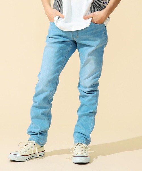 Lee(リー)の「Lee/リー【100cm-160㎝】ストレッチ/ストレートデニムパンツ/ストレッチパンツ/キッズデニムパンツ/新生活(デニムパンツ・キッズ・ライトインディゴブルー/ダークインディゴブルー/ブルー/インディゴブルー・140/150/160/100/110/120/130)」の4枚目の写真