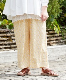 パンツ（イエロー/黄色系・花柄・ボタニカル柄）ファッション