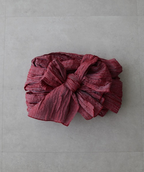 natural couture（ナチュラルクチュール）の「ラメしわ兵児帯（和装小物・レディース・オフホワイト/ブルー/ラベンダー/パープル/ネイビー/イエロー/レッド・FREE）」の10枚目の写真