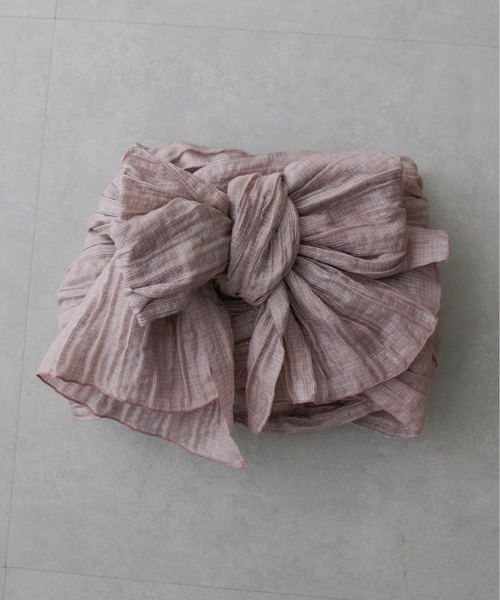 natural couture（ナチュラルクチュール）の「ラメしわ兵児帯（和装小物・レディース・オフホワイト/ブルー/ラベンダー/パープル/ネイビー/イエロー/レッド・FREE）」の12枚目の写真