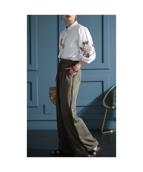 Sawa a la mode（サワアラモード）の「花柄刺繍ブラウス（シャツ/ブラウス・レディース・ホワイト・FREE）」の16枚目の写真