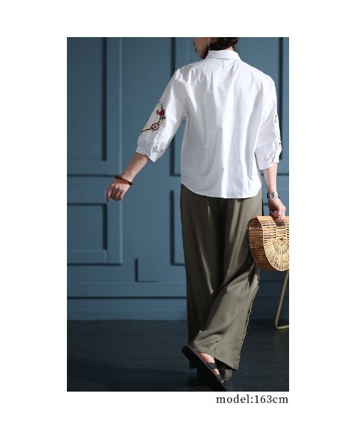 Sawa a la mode（サワアラモード）の「花柄刺繍ブラウス（シャツ/ブラウス・レディース・ホワイト・FREE）」の18枚目の写真