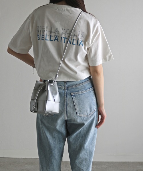 FILA（フィラ）の「ＦＩＬＡ３段ロゴバックプリントＴシャツ（Tシャツ/カットソー・レディース・スミクロ/ネイビー/ホワイト/ピンク/ブラック/オフホワイト/杢グレー・M/L/XL）」の15枚目の写真