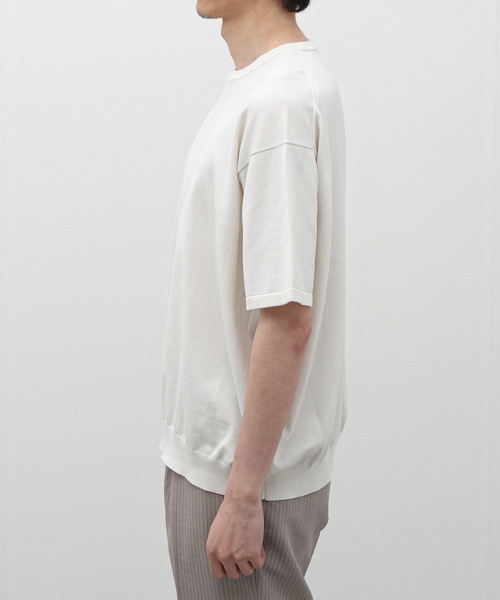 EDIFICE(エディフィス)の「ストーンウォッシュ ニットTシャツ(ニット/セーター・メンズ・ダークブルー/ホワイト系その他・LARGE/MEDIUM)」の5枚目の写真