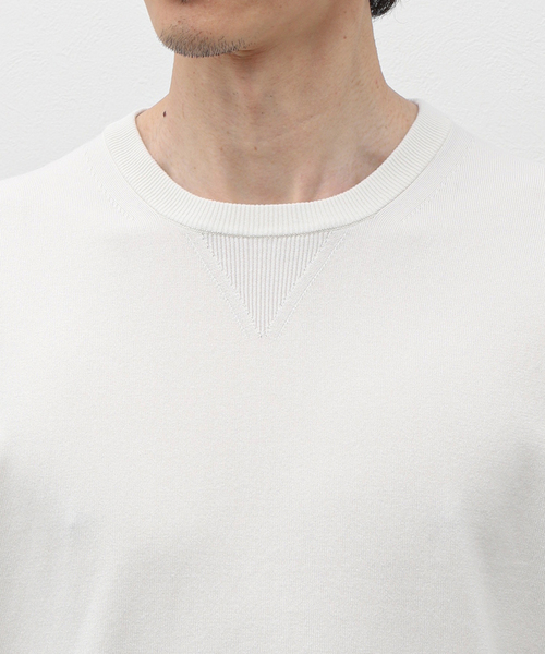 EDIFICE(エディフィス)の「ストーンウォッシュ ニットTシャツ(ニット/セーター・メンズ・ダークブルー/ホワイト系その他・LARGE/MEDIUM)」の8枚目の写真
