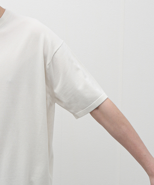 EDIFICE(エディフィス)の「ストーンウォッシュ ニットTシャツ(ニット/セーター・メンズ・ダークブルー/ホワイト系その他・LARGE/MEDIUM)」の9枚目の写真