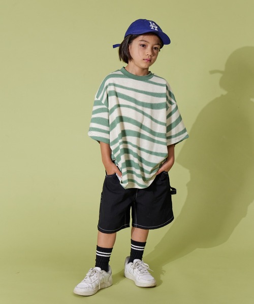 PAIRMANON STREET（ペアマノンストリート）の「【PAIRMANON STREET】ペインター デザイン  ハーフ ショート パンツ（その他パンツ・キッズ・ベージュ/ブラック/カーキ/ブラウン・100/110/150/140/120/90/130/160）」の8枚目の写真