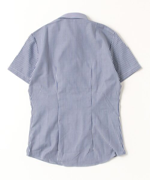 TOKYO SHIRTS(トウキョウシャツ)の「形態安定ノーアイロン スキッパー 半袖ビジネスワイシャツ(ビジネスシャツ・レディース・ネイビー・L/XL/LL/S/M)」の7枚目の写真