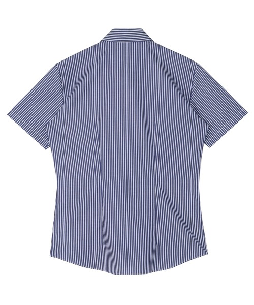 TOKYO SHIRTS(トウキョウシャツ)の「形態安定ノーアイロン スキッパー 半袖ビジネスワイシャツ(ビジネスシャツ・レディース・ネイビー・L/XL/LL/S/M)」の2枚目の写真