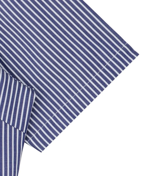 TOKYO SHIRTS(トウキョウシャツ)の「形態安定ノーアイロン スキッパー 半袖ビジネスワイシャツ(ビジネスシャツ・レディース・ネイビー・L/XL/LL/S/M)」の4枚目の写真