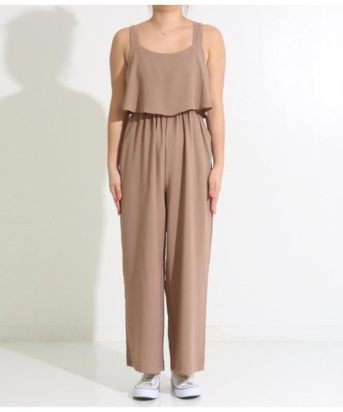 anap mimpi(アナップミンピ)の「バックリボンウエスト切替オールインワン(サロペット/オーバーオール・レディース・ピンク/ブラック・FREE)」の15枚目の写真