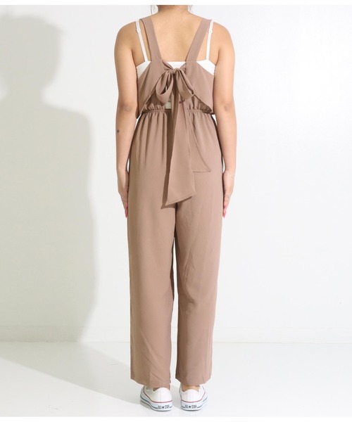 anap mimpi(アナップミンピ)の「バックリボンウエスト切替オールインワン(サロペット/オーバーオール・レディース・ピンク/ブラック・FREE)」の17枚目の写真