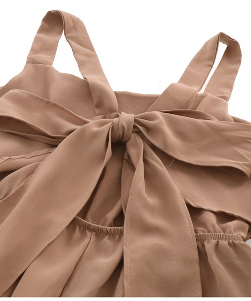 anap mimpi(アナップミンピ)の「バックリボンウエスト切替オールインワン(サロペット/オーバーオール・レディース・ピンク/ブラック・FREE)」の19枚目の写真