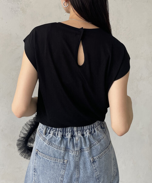 Thevon(ゼボン)の「配色シームシアーフレンチプルオーバー(Tシャツ/カットソー・レディース・ブラック/グレー/ブラウン/オフホワイト・FREE)」の22枚目の写真