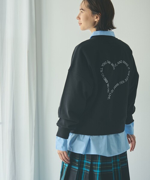SUNNY  SPORTS（サニースポーツ）の「SunnySports別注ハートバックプリントスウェット（スウェット・レディース・ブラック/ライトブルー/ナチュラル/ピンク/ターコイズブルー・FREE）」の12枚目の写真