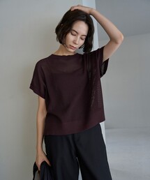 メッシュ ハーフスリーブ プルオーバー