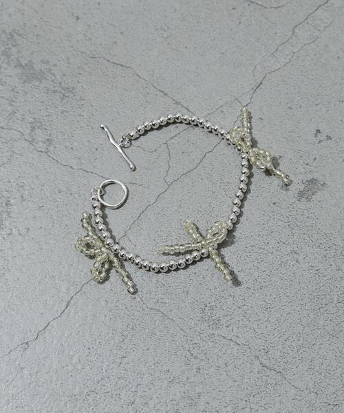 SMELLY(スメリー)の「メタルビーズリボンマンテルブレスレット(ブレスレット・レディース・シルバー・-)」の3枚目の写真