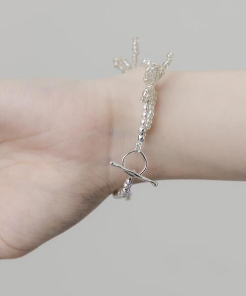 SMELLY(スメリー)の「メタルビーズリボンマンテルブレスレット(ブレスレット・レディース・シルバー・-)」の5枚目の写真