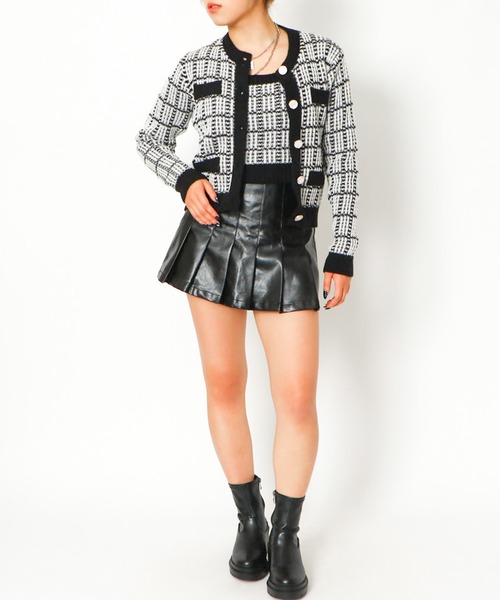 GORGE(ゴージ)の「ニットツィードキャミ+カーデSET(アンサンブル・レディース・ブラック/アイボリー/ブラウン・F)」の19枚目の写真