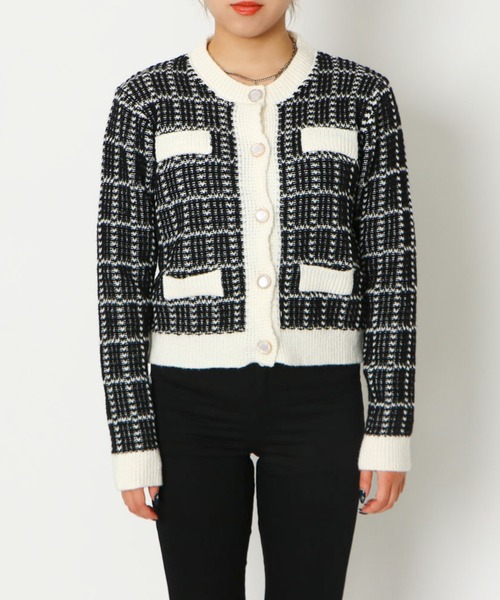 GORGE(ゴージ)の「ニットツィードキャミ+カーデSET(アンサンブル・レディース・ブラック/アイボリー/ブラウン・F)」の13枚目の写真