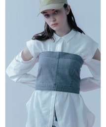 DENIM BARE BUSTIER