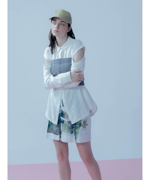 :ETHROF(イーサオブ)の「DENIM BARE BUSTIER(その他トップス・レディース・グレー・MEDIUM)」の10枚目の写真