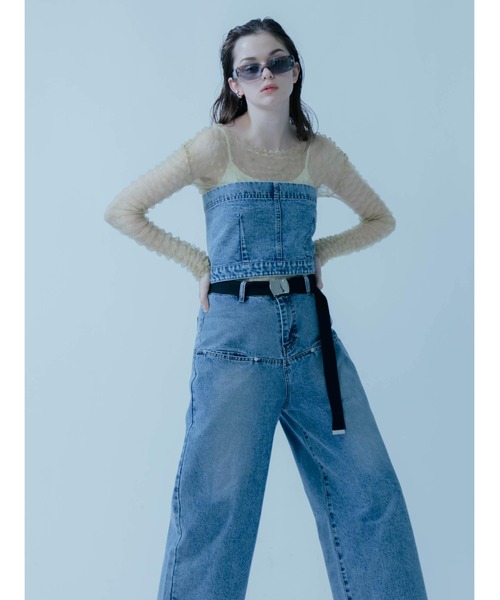 :ETHROF(イーサオブ)の「DENIM BARE BUSTIER(その他トップス・レディース・グレー・MEDIUM)」の14枚目の写真