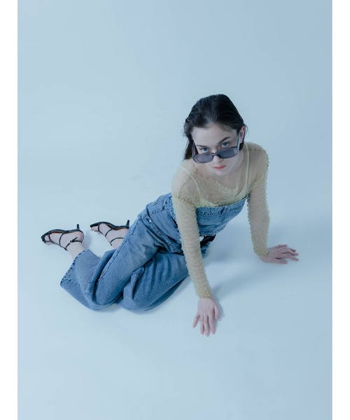 :ETHROF(イーサオブ)の「DENIM BARE BUSTIER(その他トップス・レディース・グレー・MEDIUM)」の4枚目の写真