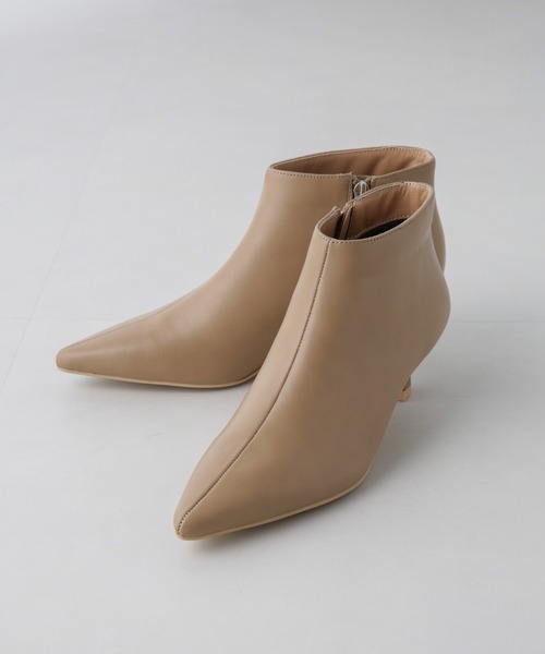 NANO universe（ナノユニバース）の「ポインテッドショートブーツ（ブーツ・レディース・ブラック/ベージュ・36/38/37）」の3枚目の写真