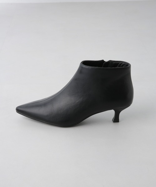 NANO universe（ナノユニバース）の「ポインテッドショートブーツ（ブーツ・レディース・ブラック/ベージュ・36/38/37）」の5枚目の写真