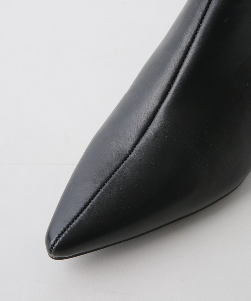 NANO universe（ナノユニバース）の「ポインテッドショートブーツ（ブーツ・レディース・ブラック/ベージュ・36/38/37）」の9枚目の写真